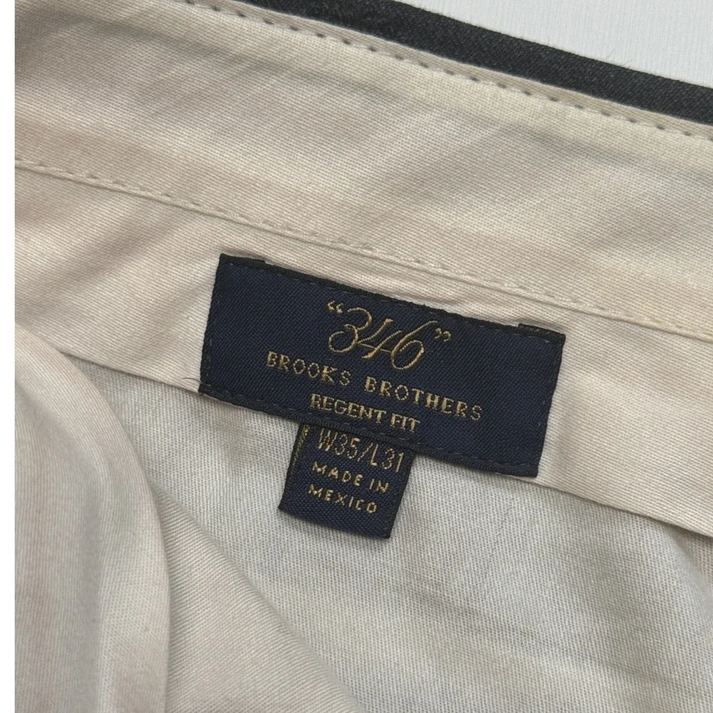 Brooks Brothers 346 Mens Grey Pinstripe Wool Suit 44R Regent Fit 35W 31L Blazer